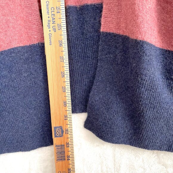 Madewell Kent Colorblock Striped Wool Alpaca Long Cardigan Sweater Womens M - Picture 7 of 10